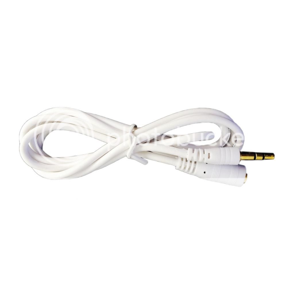 Audio Extension Cable for iPod iPhone Earphone 3.5mm AUX Plug M to F
